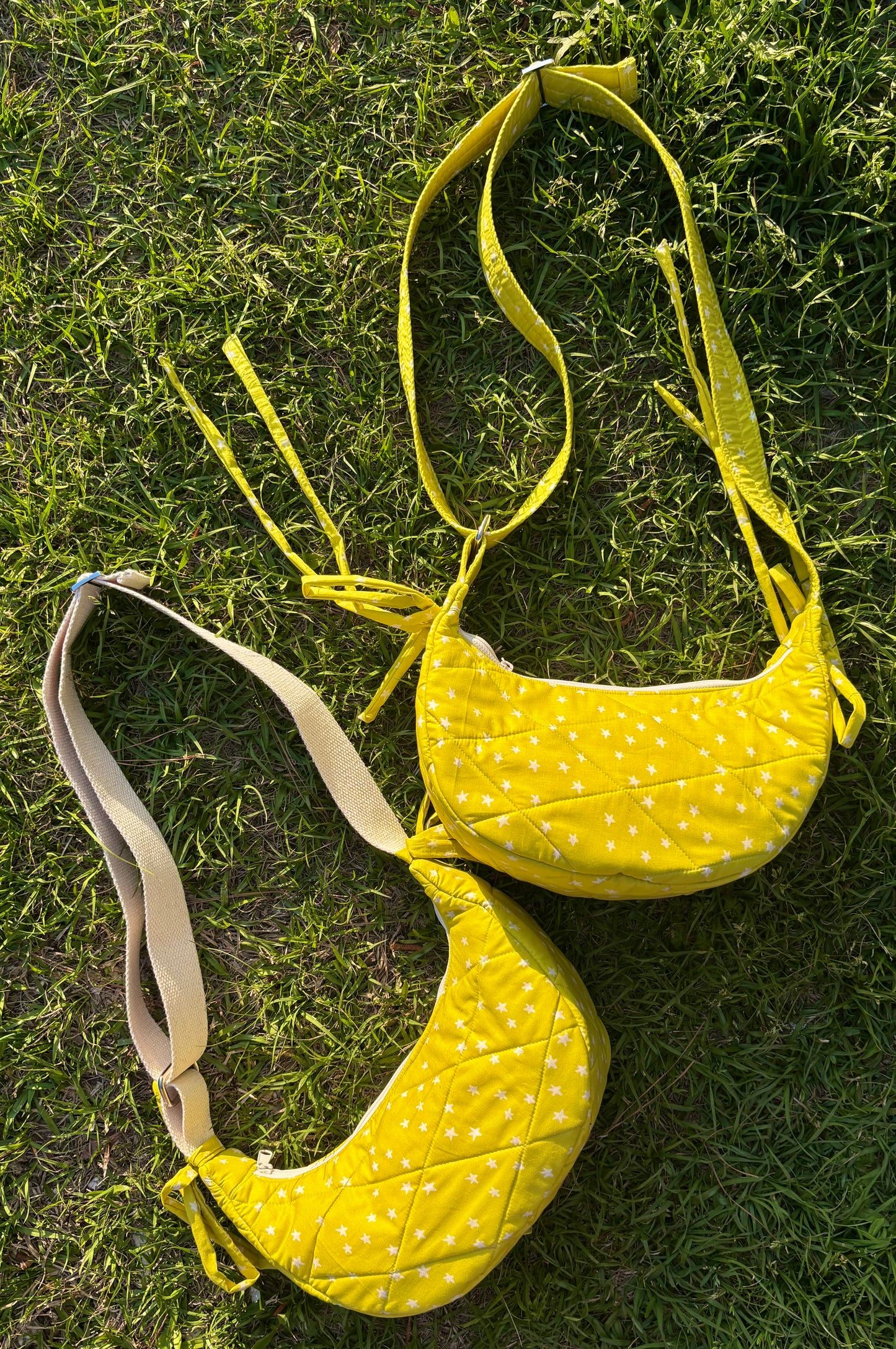 Handmade Crescent Bag (Stars)