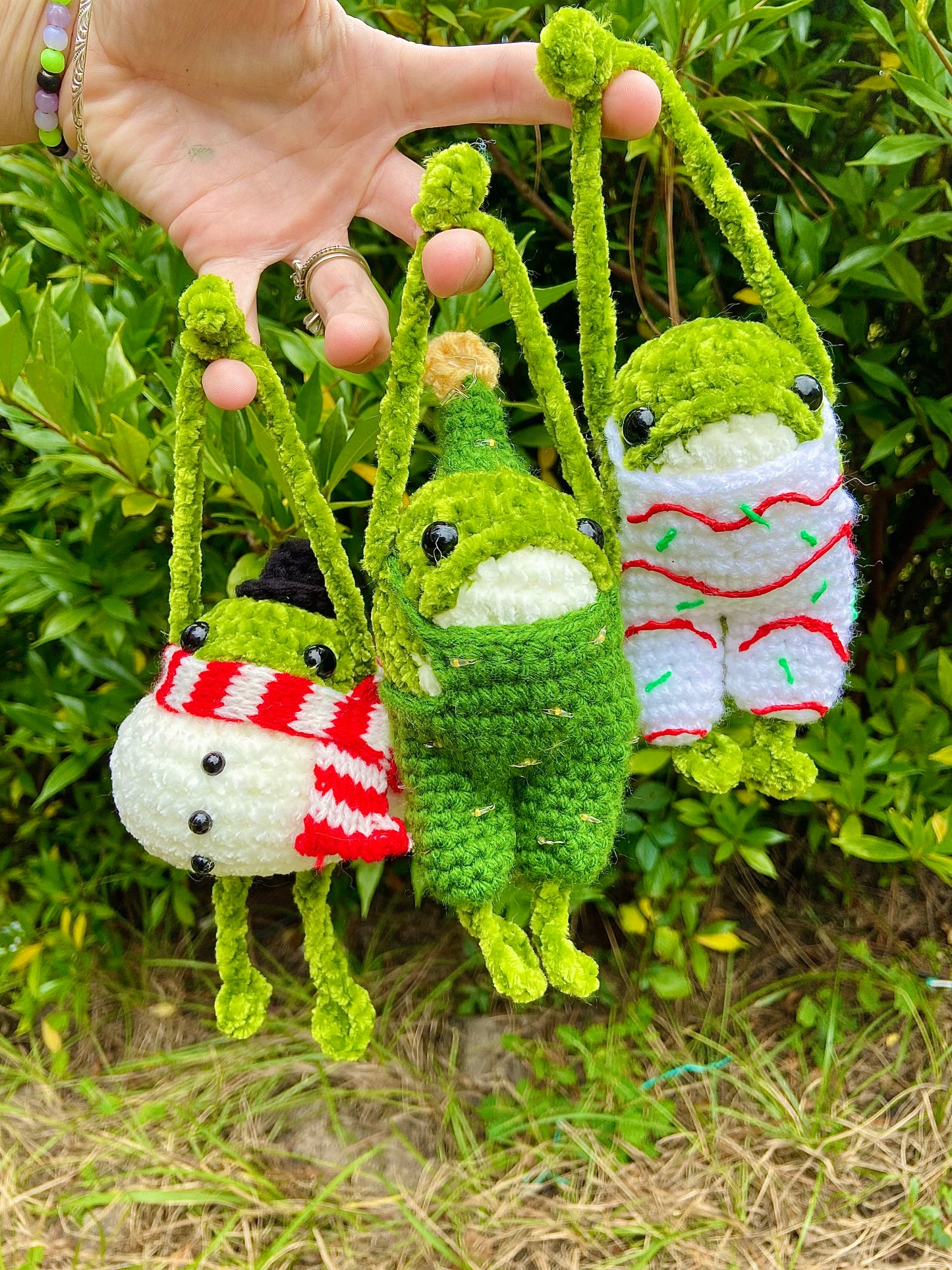 Christmas Snack Frog Bag Charm