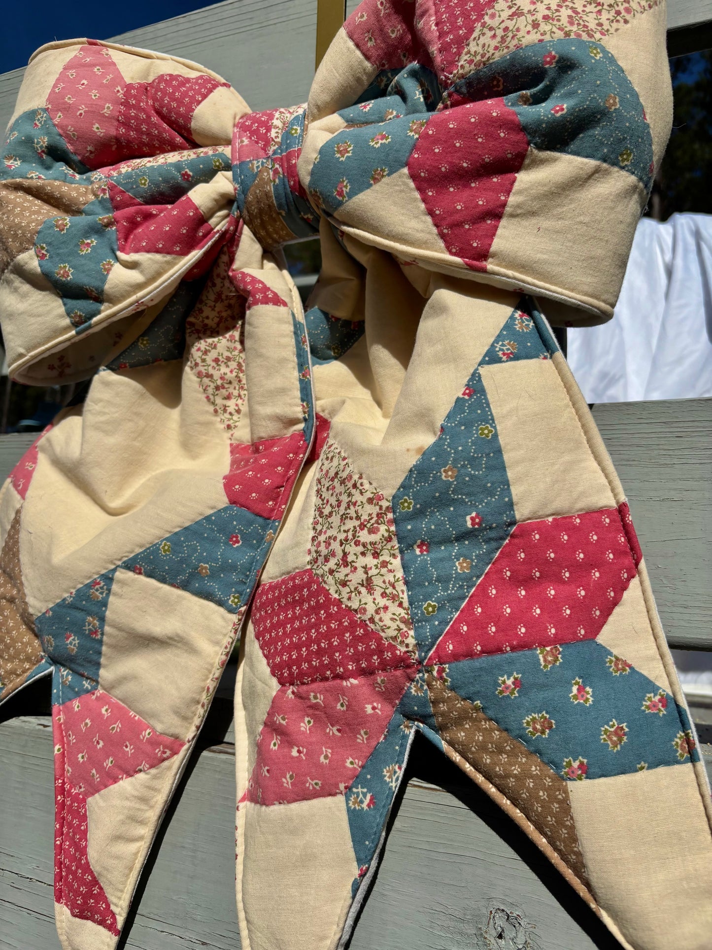 Pink & Blue Stars REVERSIBLE Bow Door Hanger