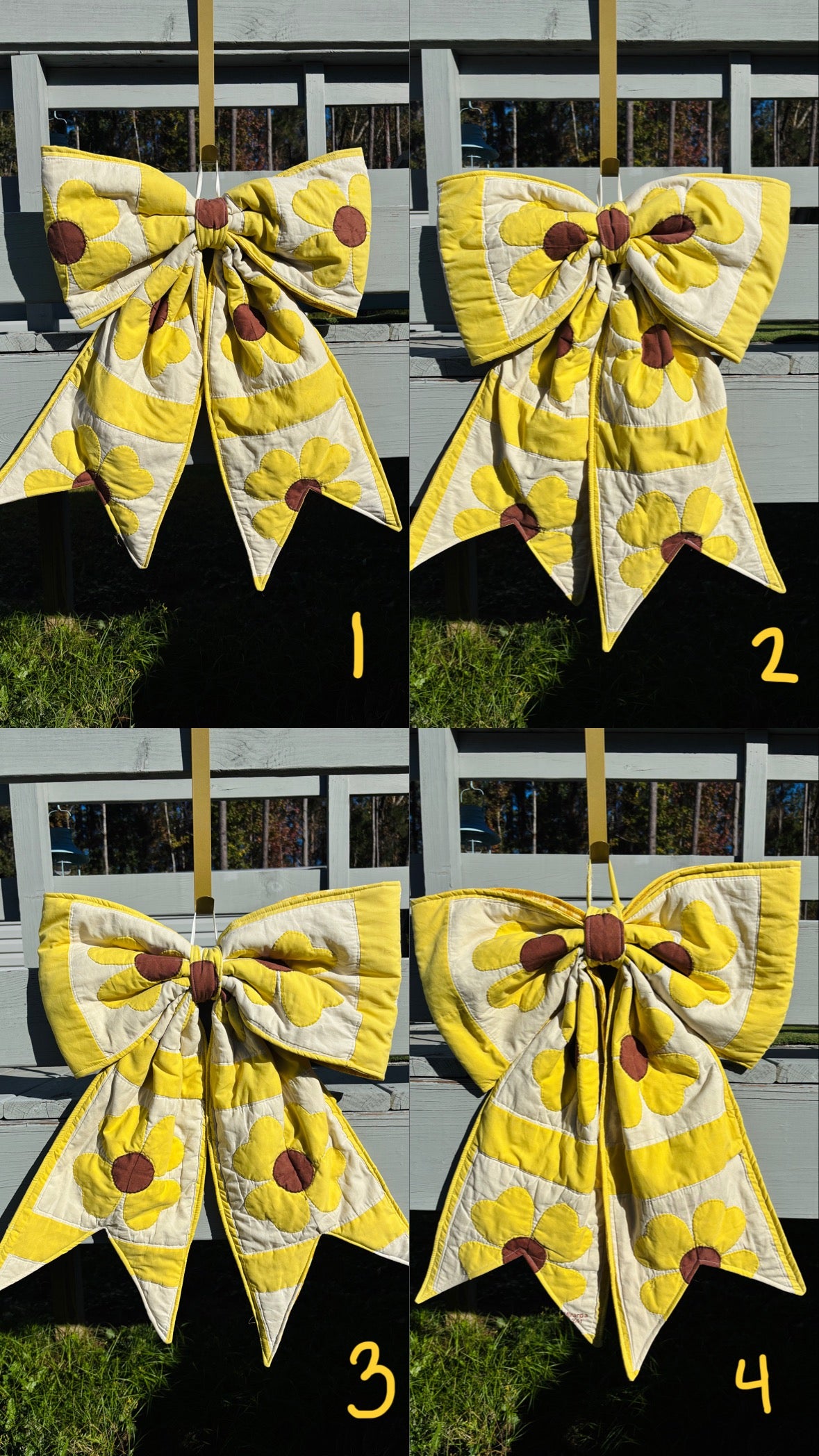Sunflower Bow Door Hanger