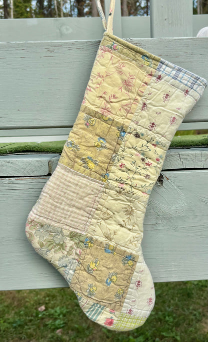 Reworked Vintage Quilt One of a Kind Stockings