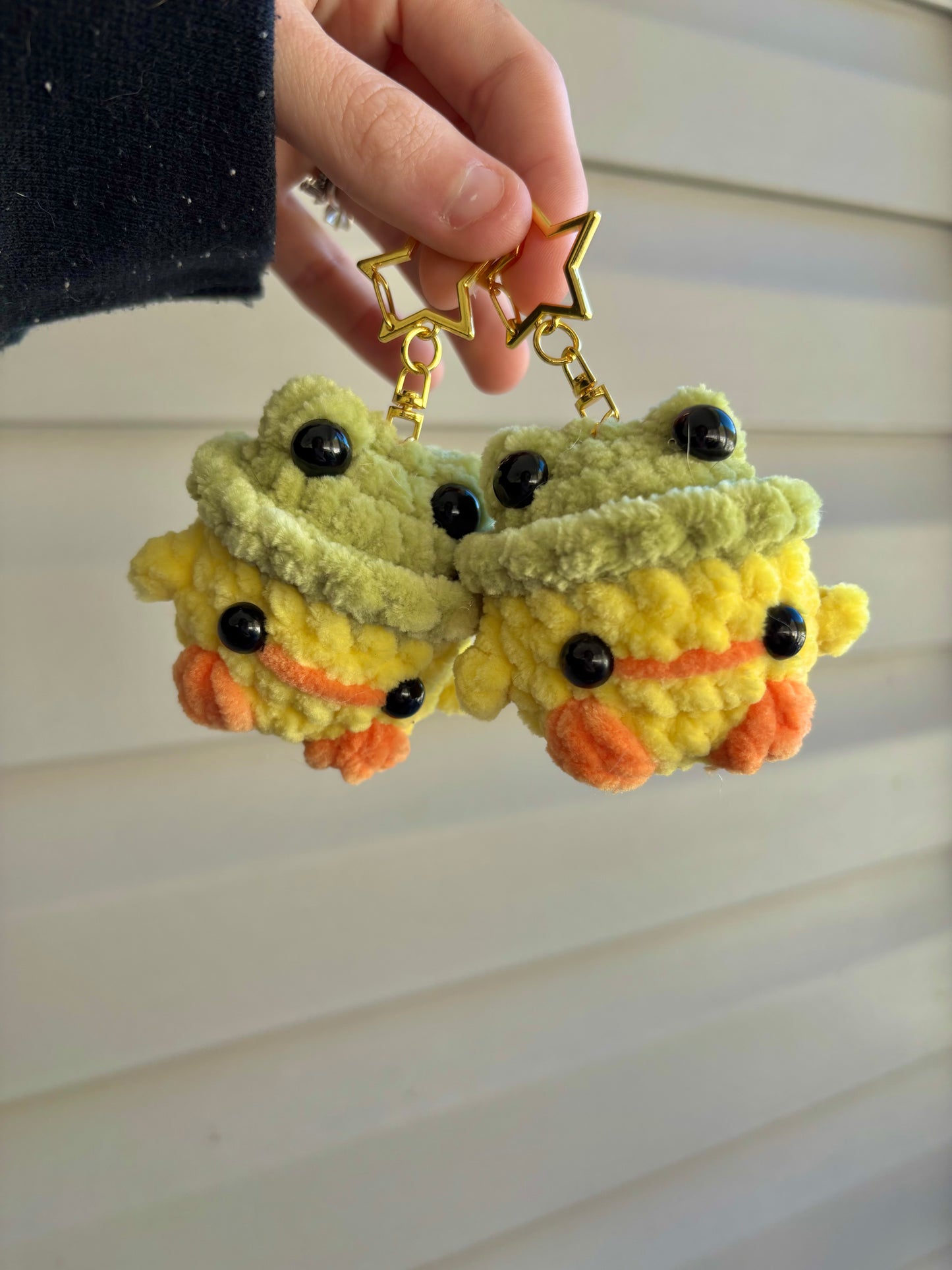Chick in Frog Hat Keychain