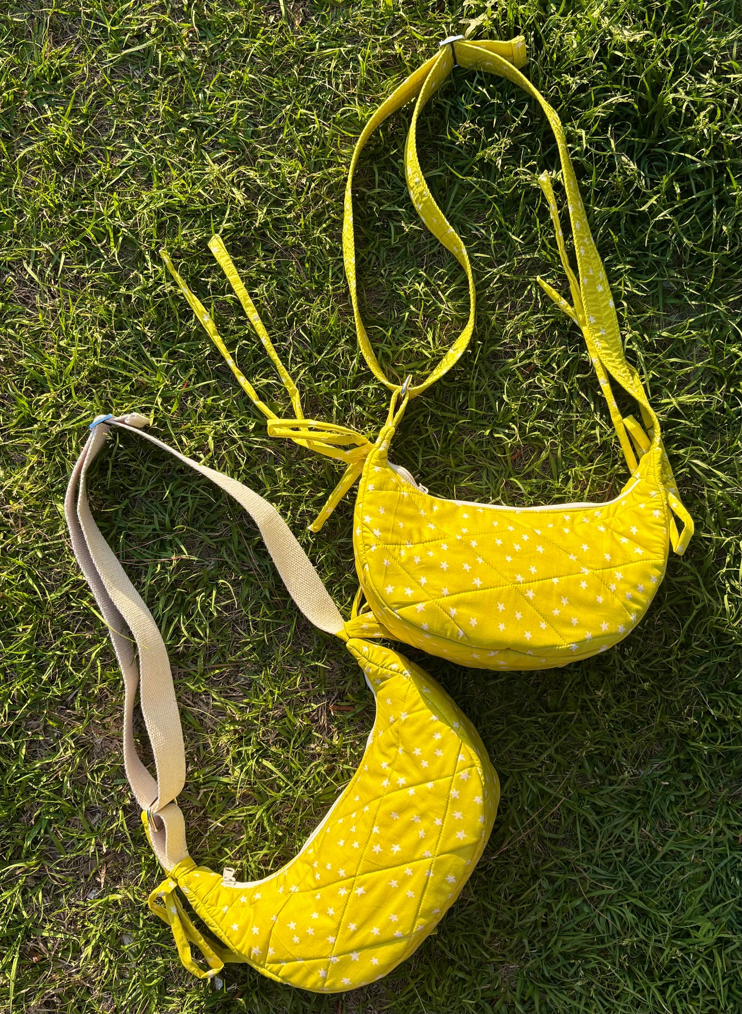 Handmade Crescent Bag (Stars)