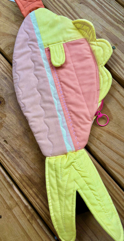 Handmade ONE OF A KIND Fish Crossbody Bag