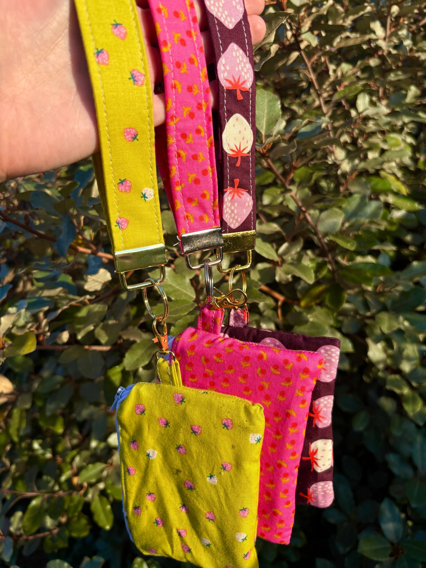 Wristlet Coin Pouch Duo Strawberry Collection