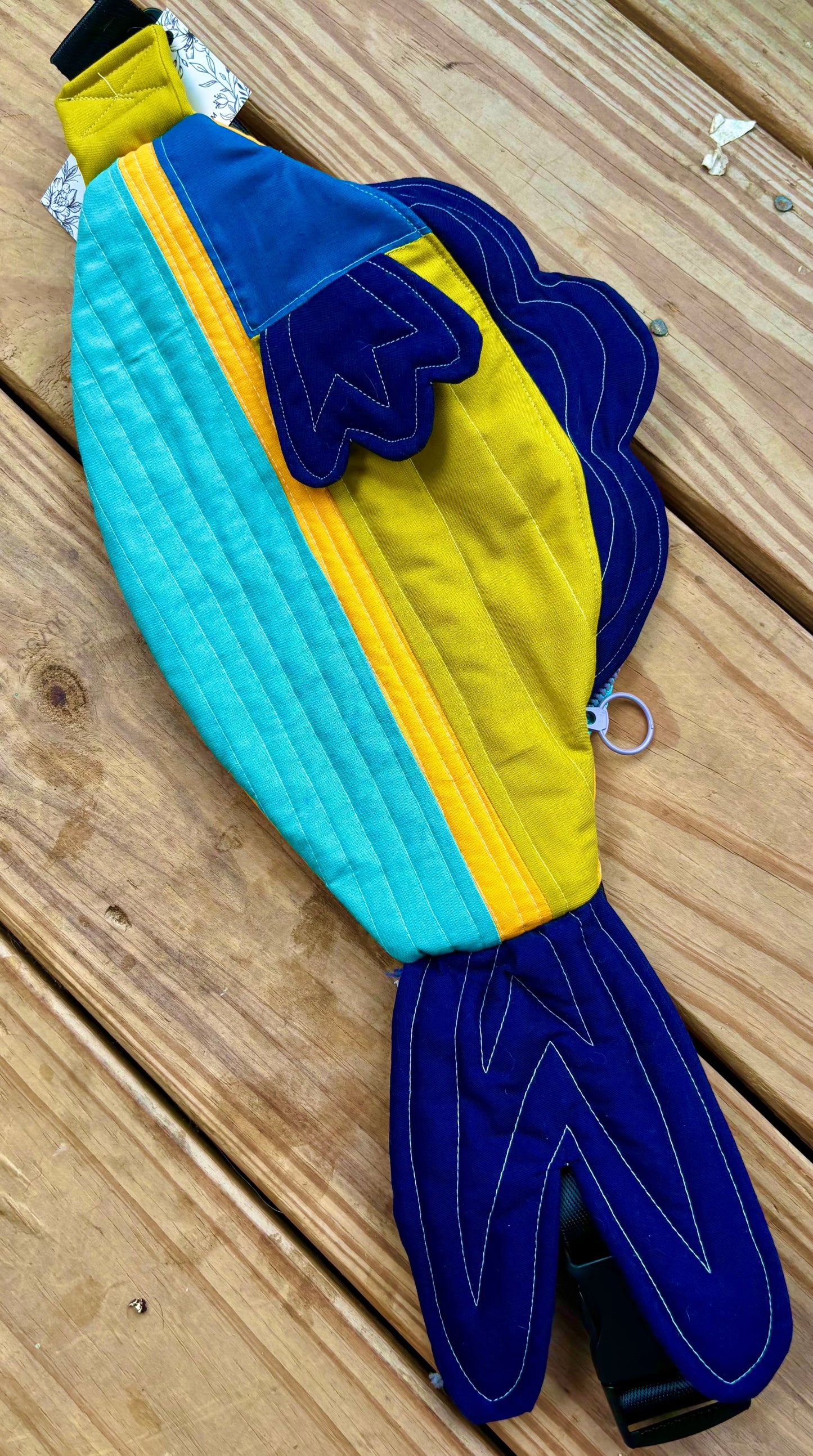 Handmade ONE OF A KIND Fish Crossbody Bag