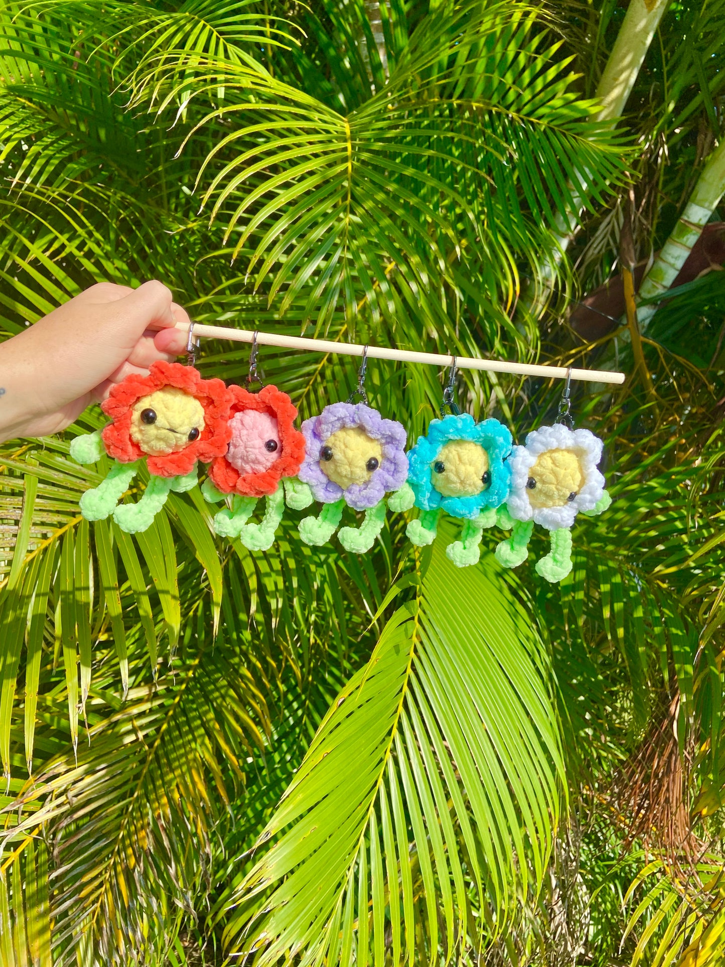 Crochet Flower PAL Keychain