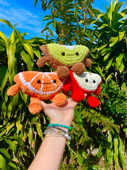 Fruit Friend Crochet Pattern Pack/ PDF/ Orange, Lime, Lemon, Grapefruit, Apple, Kiwi, Watermelon, Dragon Fruit