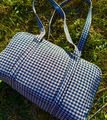 Handmade ONE OF A KIND Plaid Bowler Bag