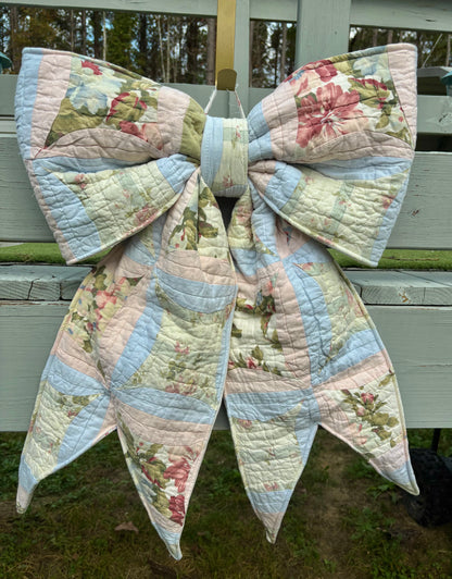 Pink & Blue REVERSIBLE Bow Door Hanger/ Tree Topper