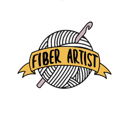 Sticker “Fiber Artist”/ Crochet, Knit, Fiber Art, Yarn, Sticker, Water Proof