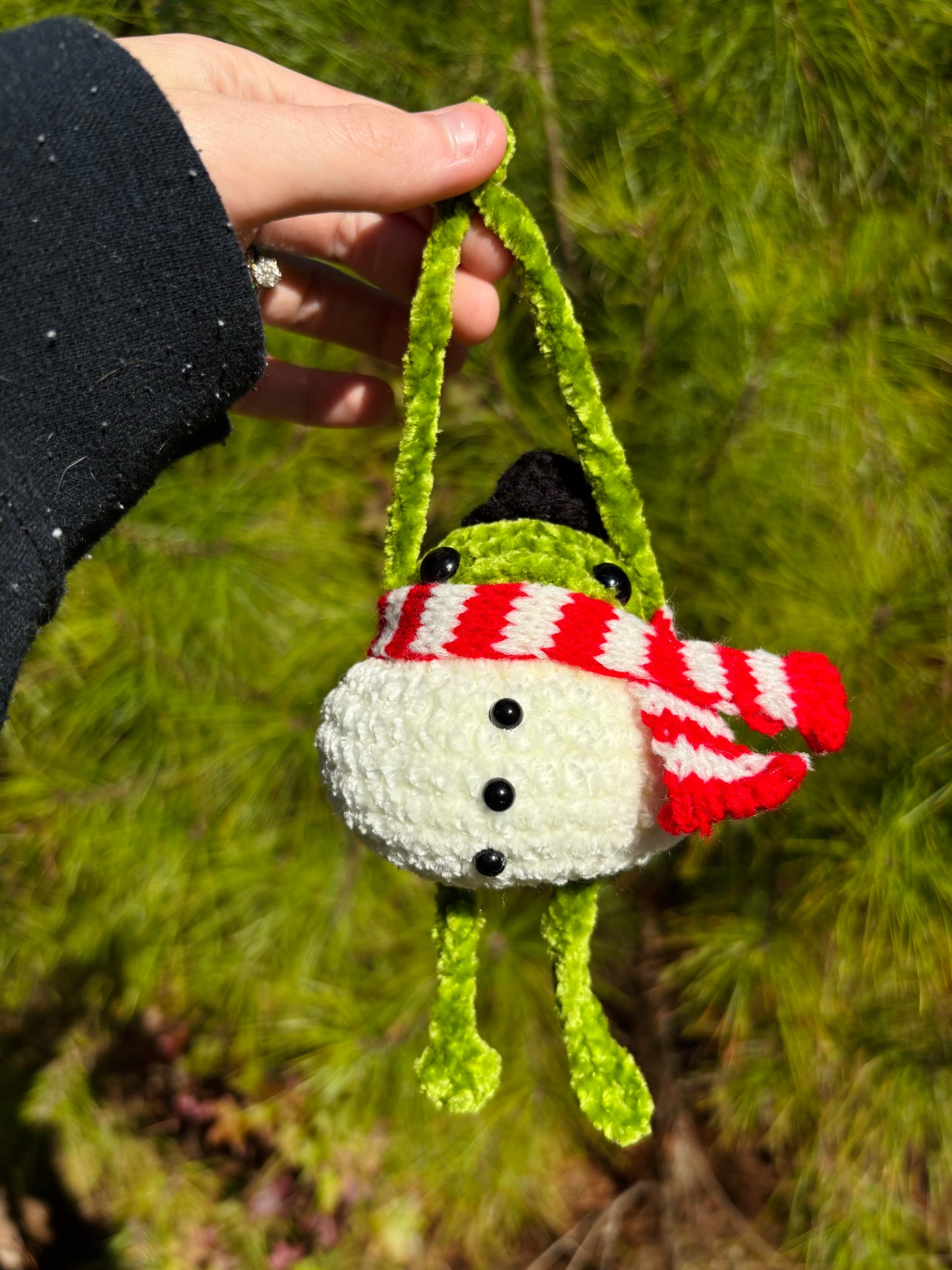 Snowman Frog Bag Charm