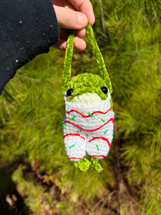 Christmas Snack Frog Bag Charm