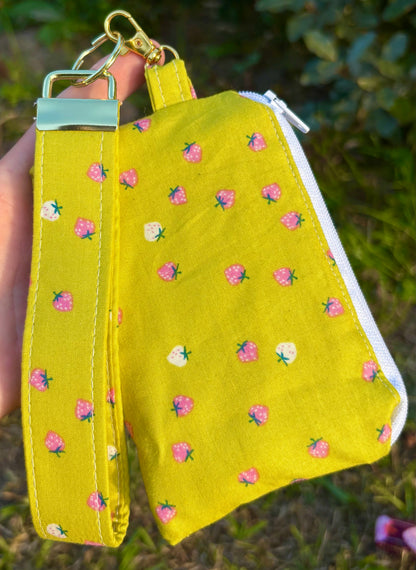 Wristlet Coin Pouch Duo Strawberry Collection