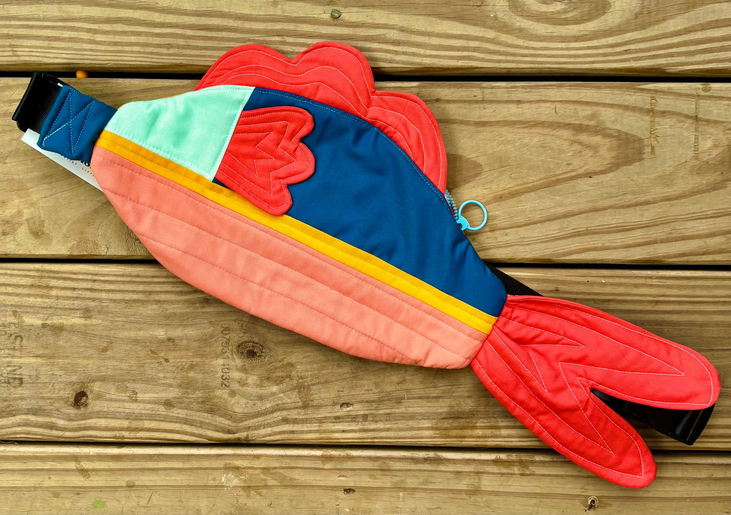 Handmade ONE OF A KIND Fish Crossbody Bag