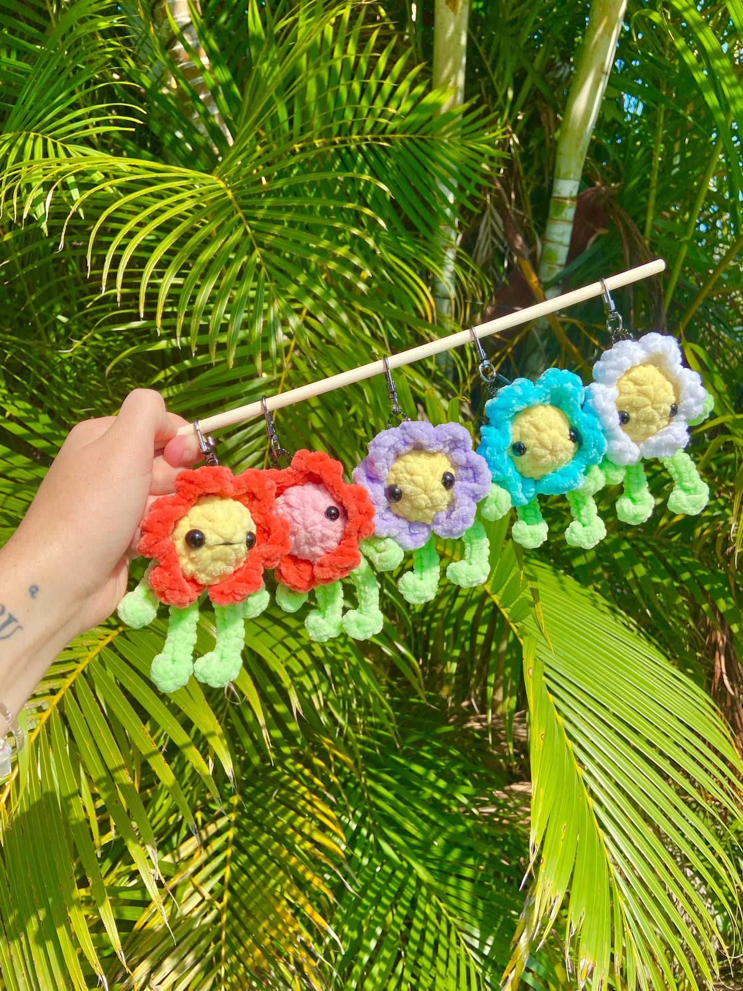 Crochet Flower PAL Keychain