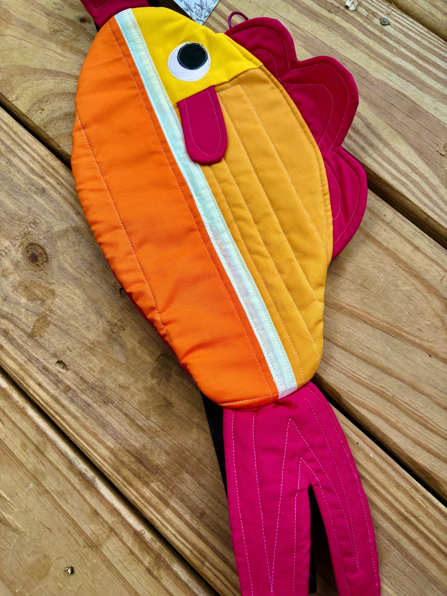 Handmade ONE OF A KIND Fish Crossbody Bag