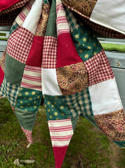 Patchy Christmas REVERSIBLE Bow Door Hanger/ Tree Topper