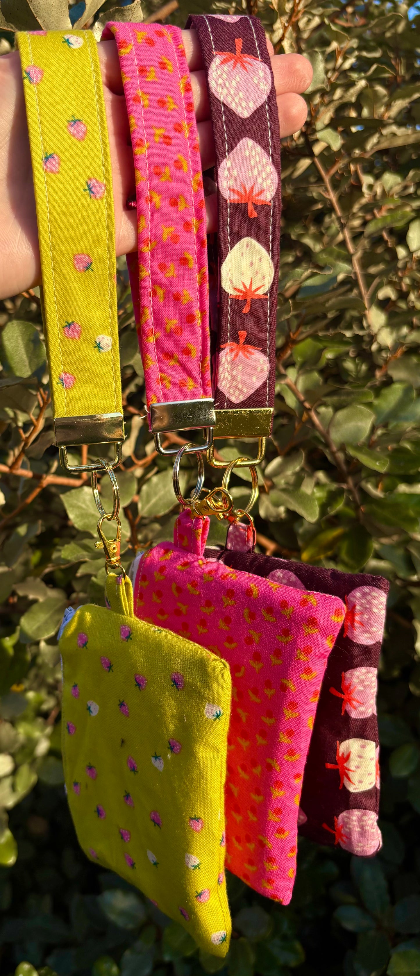 Wristlet Coin Pouch Duo Strawberry Collection
