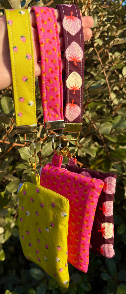 Wristlet Coin Pouch Duo Strawberry Collection
