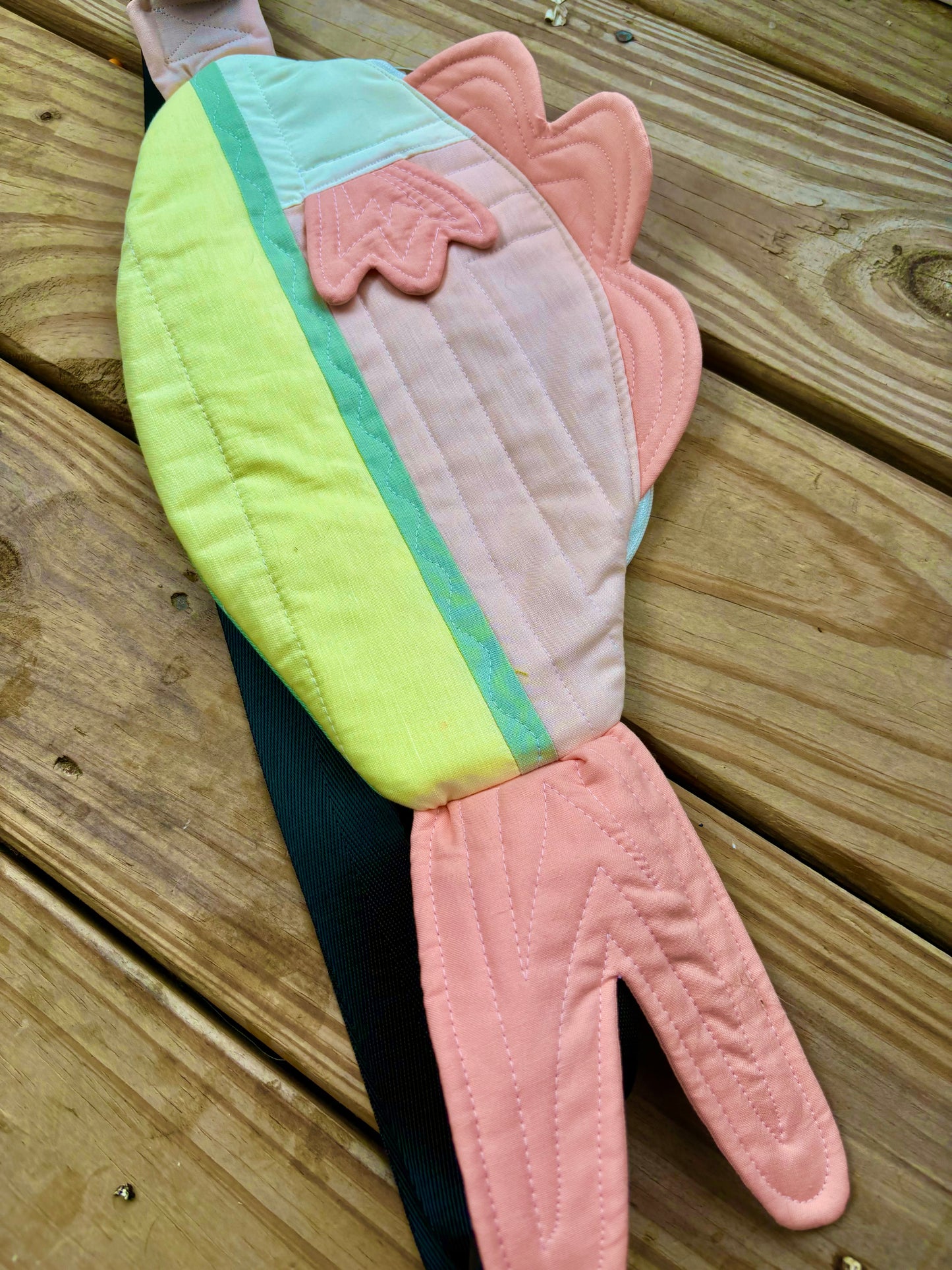 Handmade ONE OF A KIND Fish Crossbody Bag