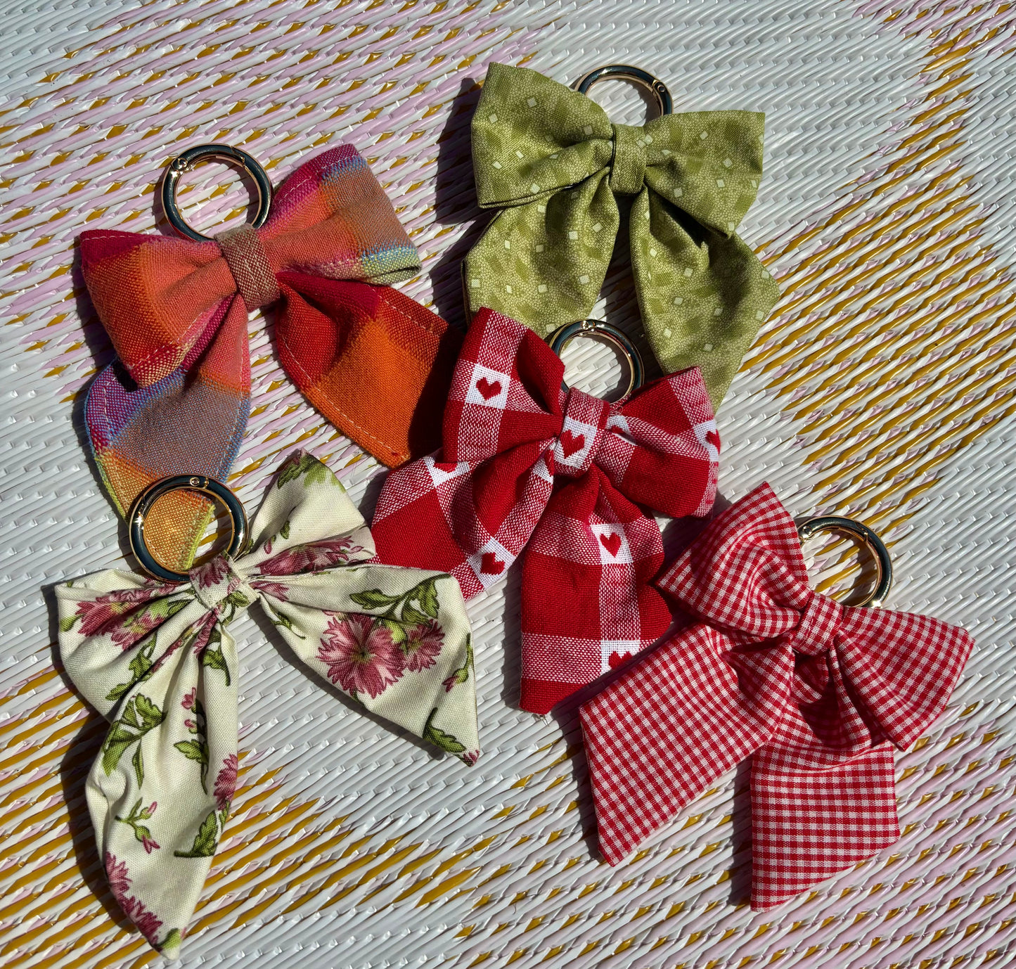 Bow Bag Charms (Vintage Fabric)