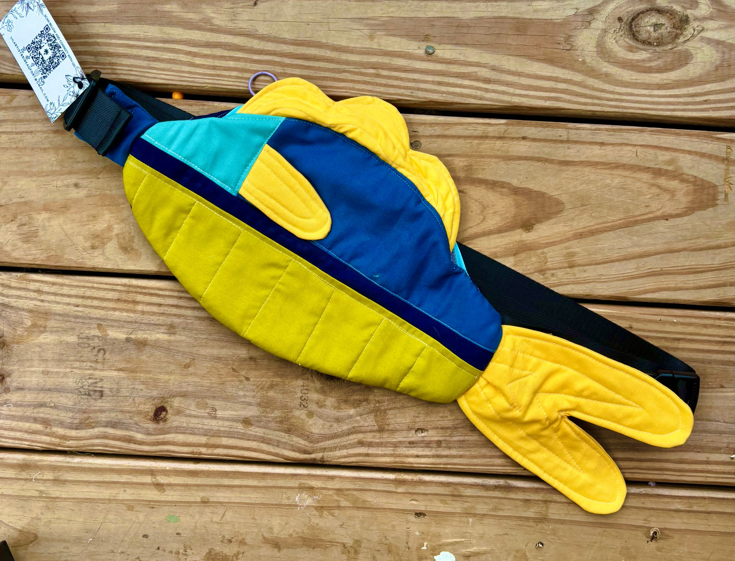 Handmade ONE OF A KIND Fish Crossbody Bag