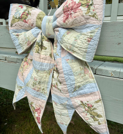 Pink & Blue REVERSIBLE Bow Door Hanger/ Tree Topper