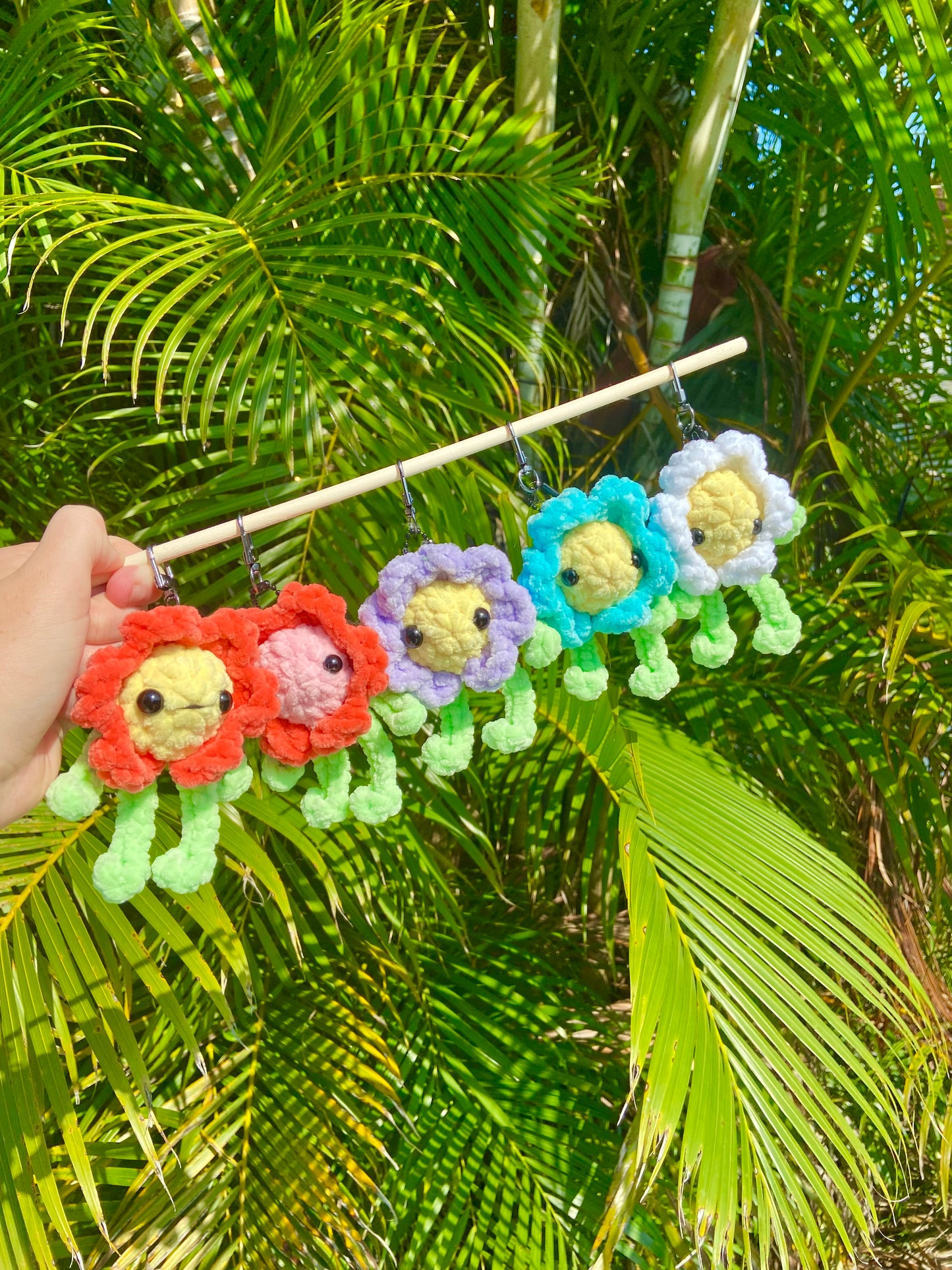 Crochet Flower PAL Keychain
