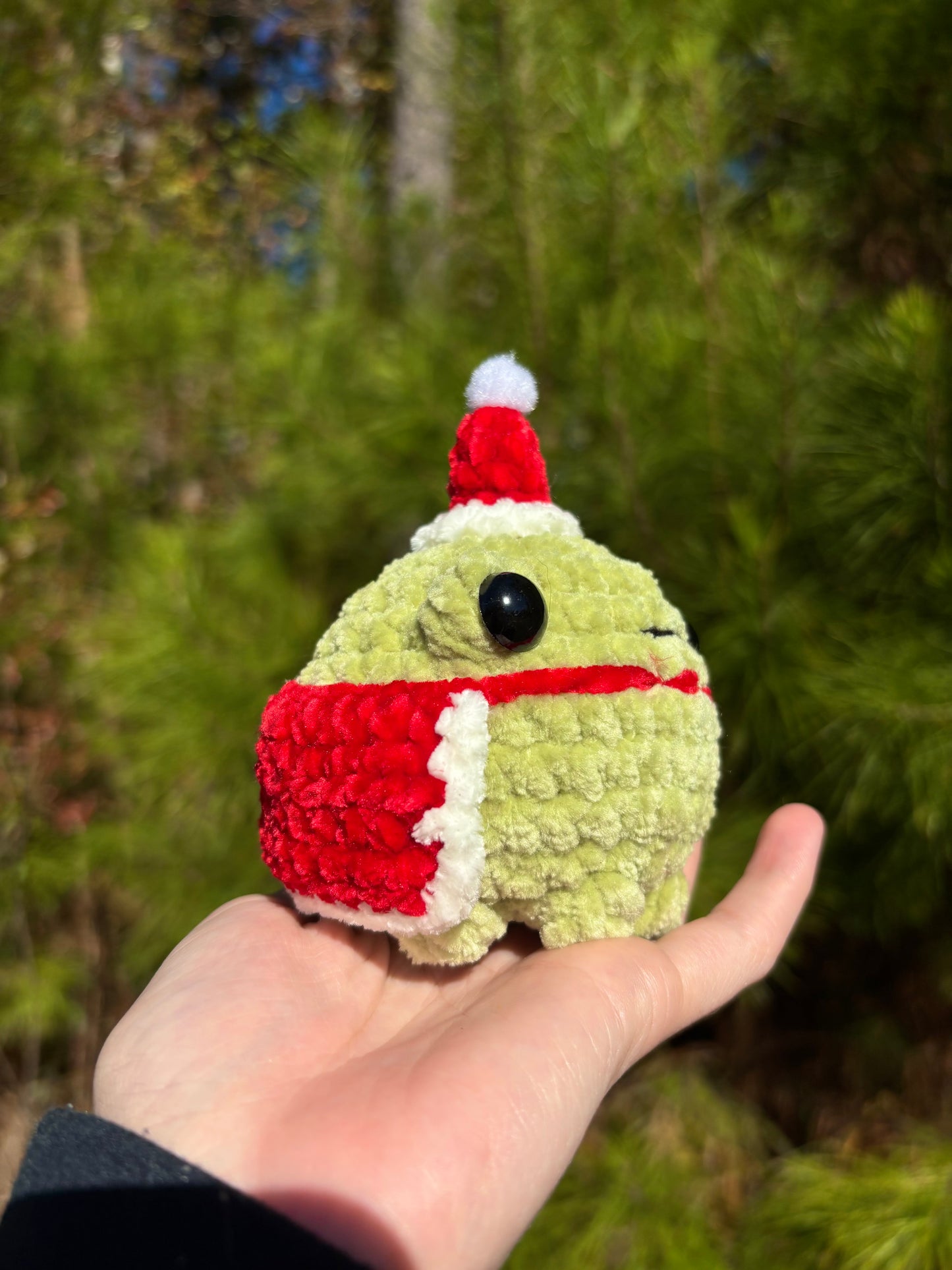 Santa Chunky Crochet Frog
