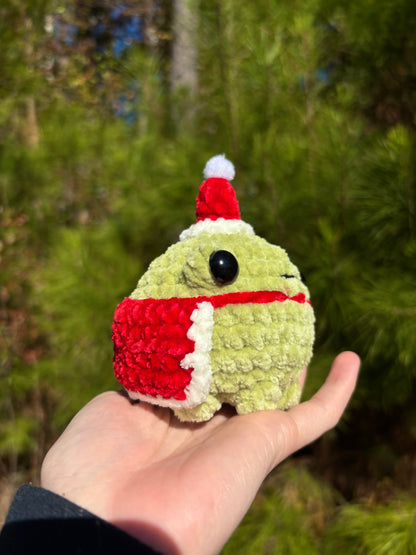 Santa Chunky Crochet Frog