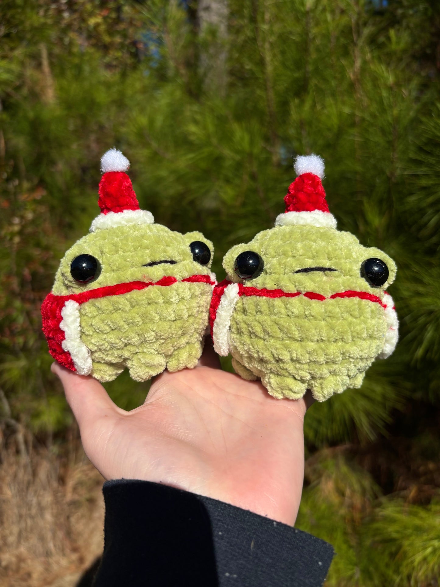 Santa Chunky Crochet Frog