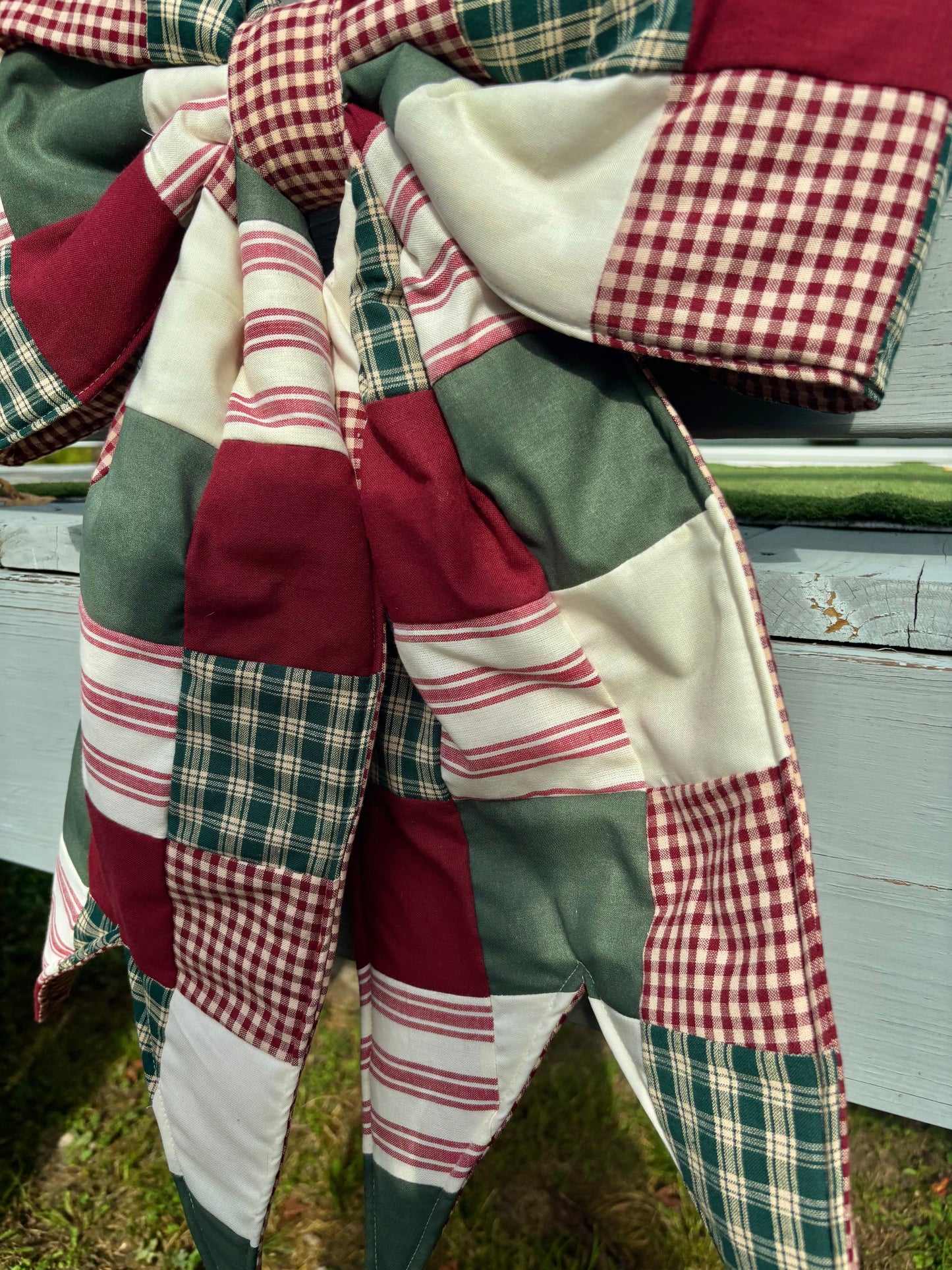 Christmas REVERSIBLE Bow Door Hanger/ Tree Topper