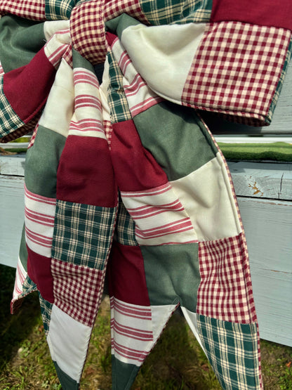 Christmas REVERSIBLE Bow Door Hanger/ Tree Topper