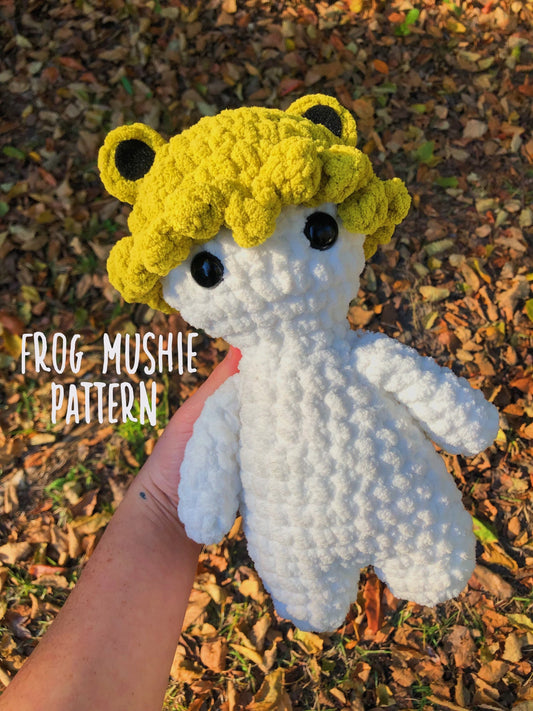Frog Mushie Crochet Plush Pattern PDF Digital download