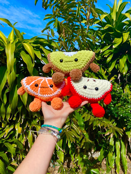 Fruit Friend Crochet Pattern Pack/ PDF/ Orange, Lime, Lemon, Grapefruit, Apple, Kiwi, Watermelon, Dragon Fruit