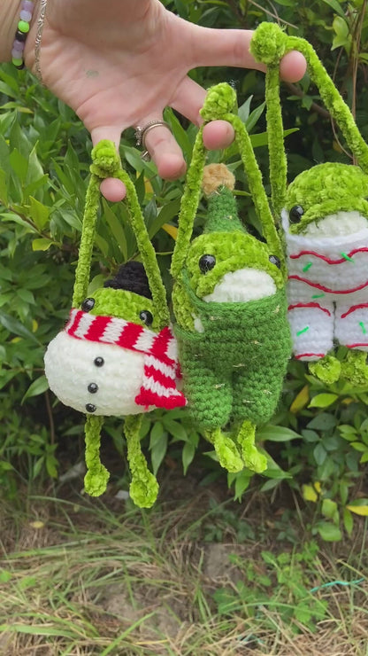 Christmas Snack Frog Bag Charm