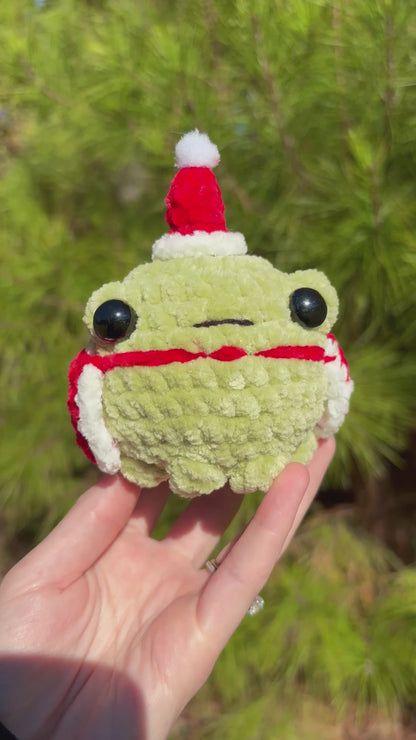 Santa Chunky Crochet Frog