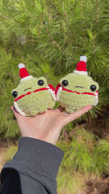 Santa Chunky Crochet Frog